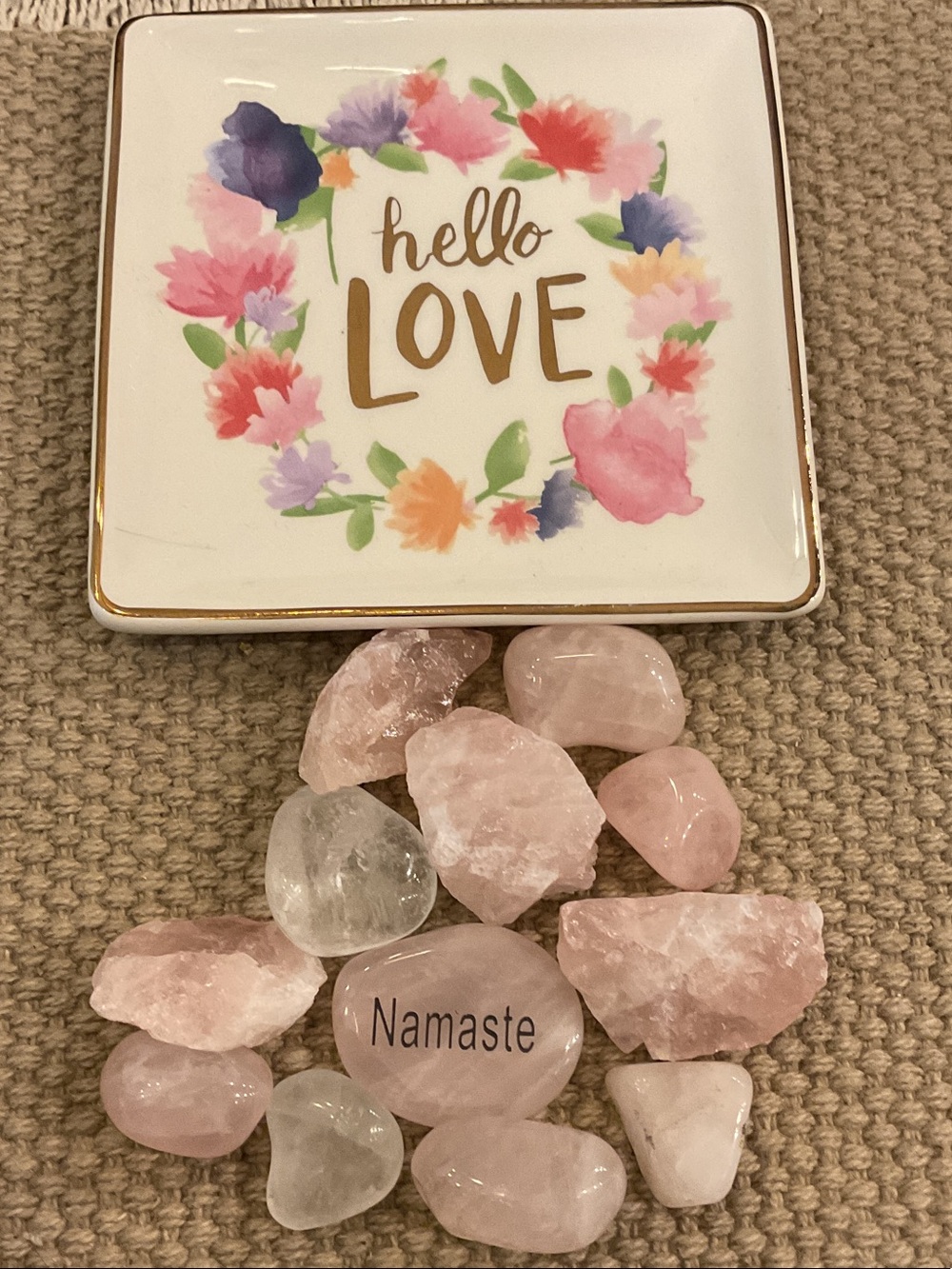 Rose Quartz and Tray